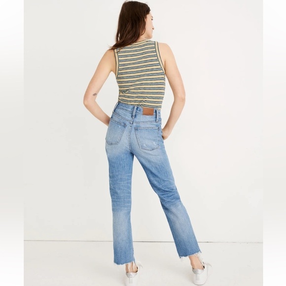 Madewell | Classic Straight Jean, Medium Wash, Distress, 27 - Picture 13 of 13